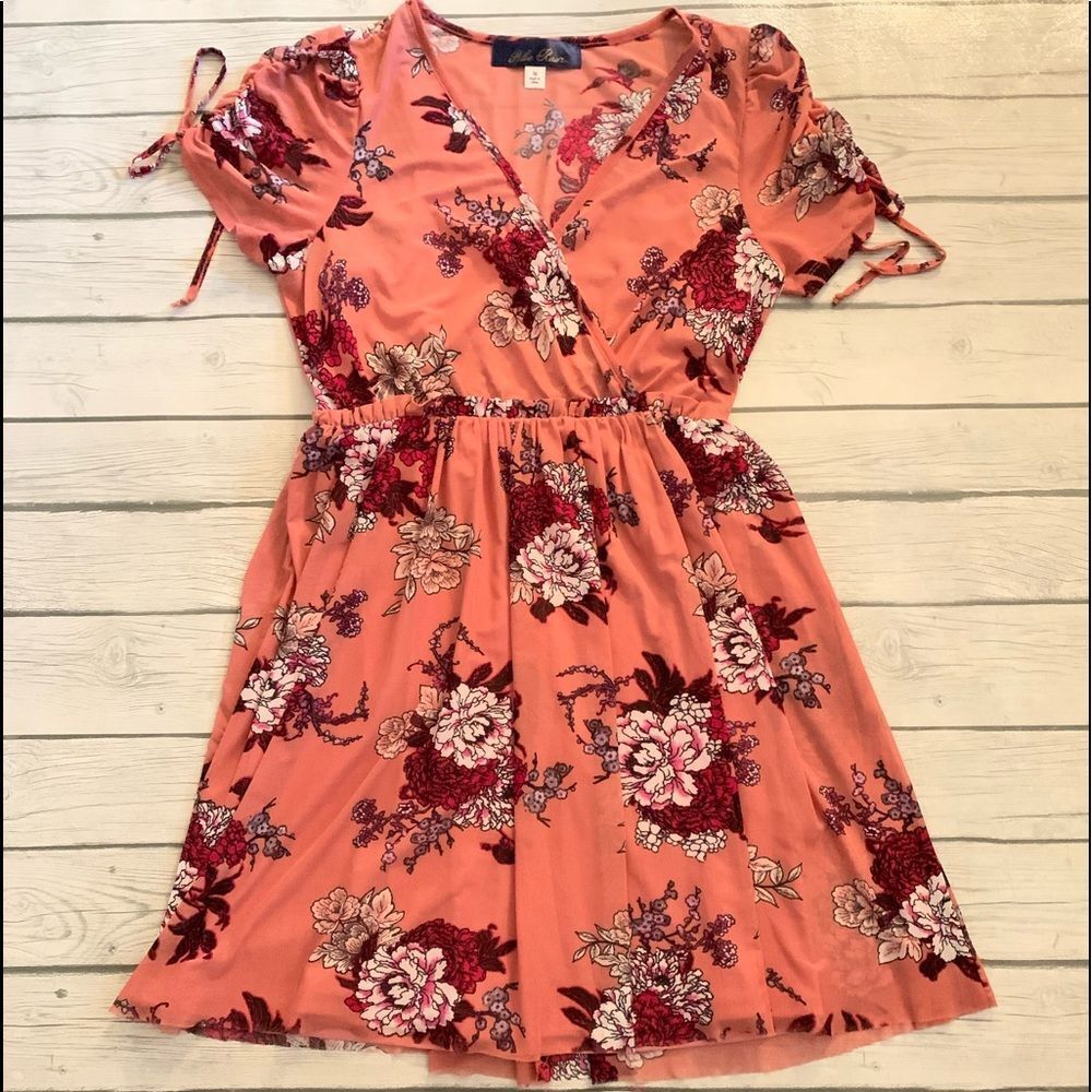 Francesca’s pink floral dress-medium
